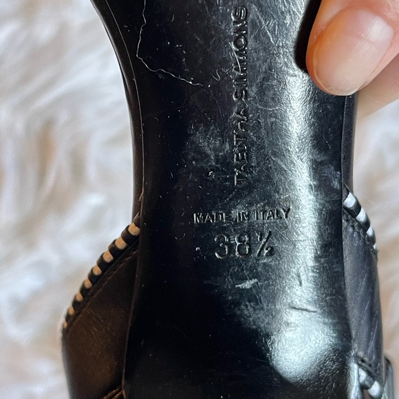 Tabitha Simmons SZ 38 1/2 Black Leticia Leather Ankle Wrap Sandals! - Picture 6 of 11